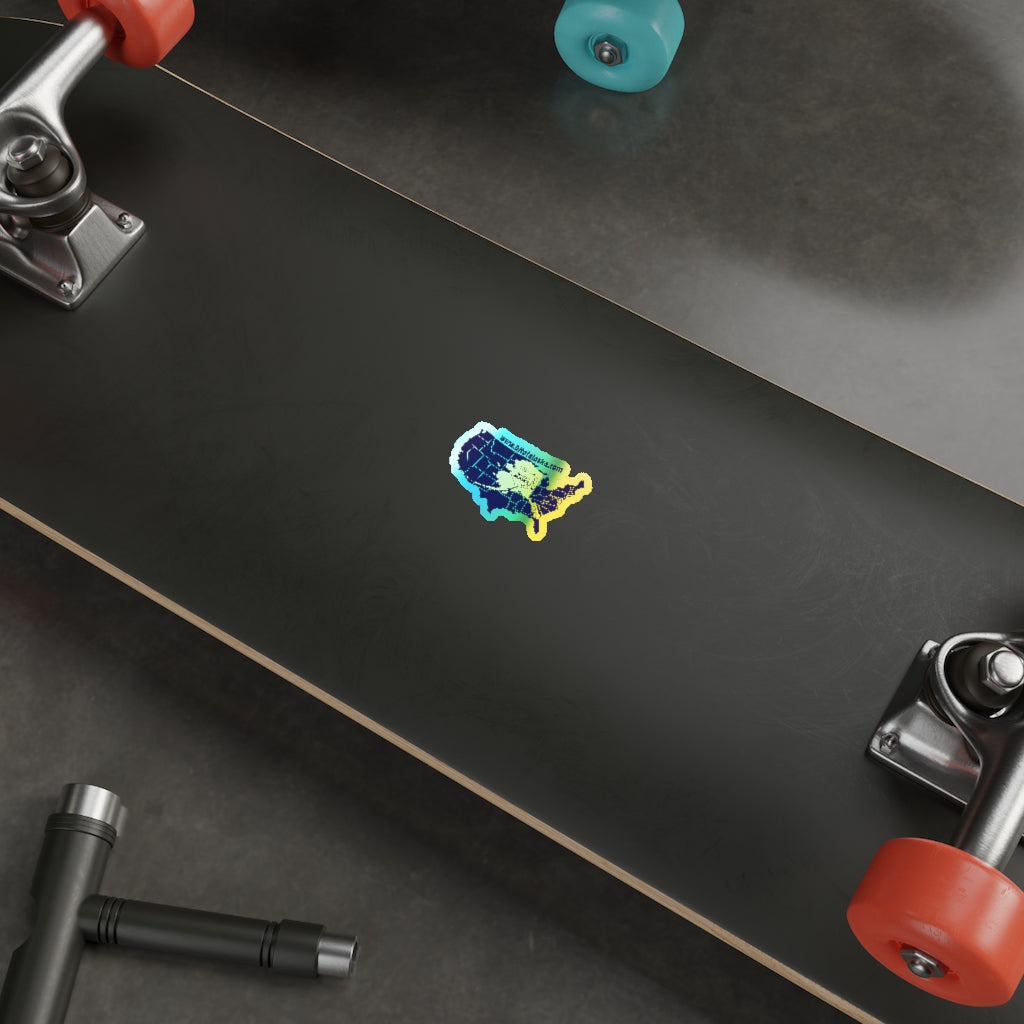 Holographic "We love Alaska" Sticker