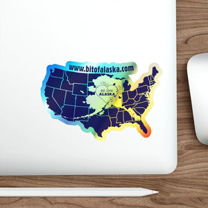 Holographic "We love Alaska" Sticker