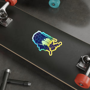 Holographic "We love Alaska" Sticker